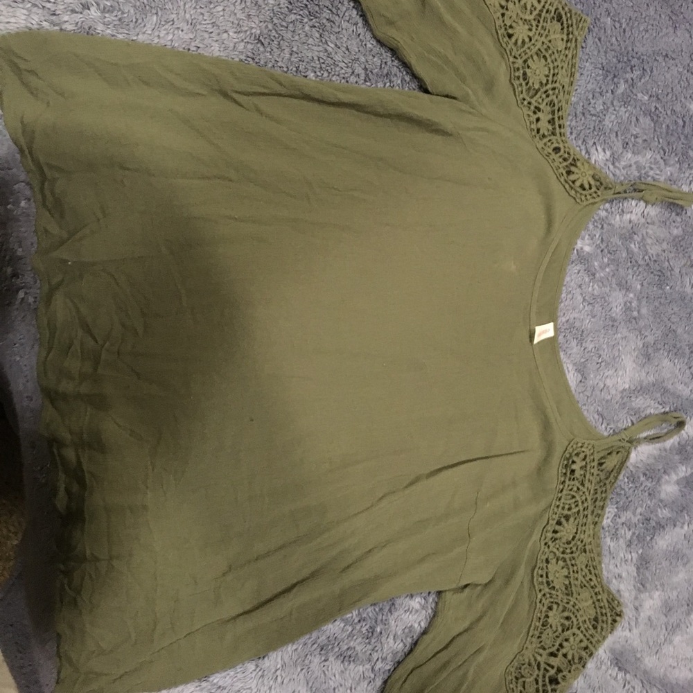 Lace off the shoulder shirt!
